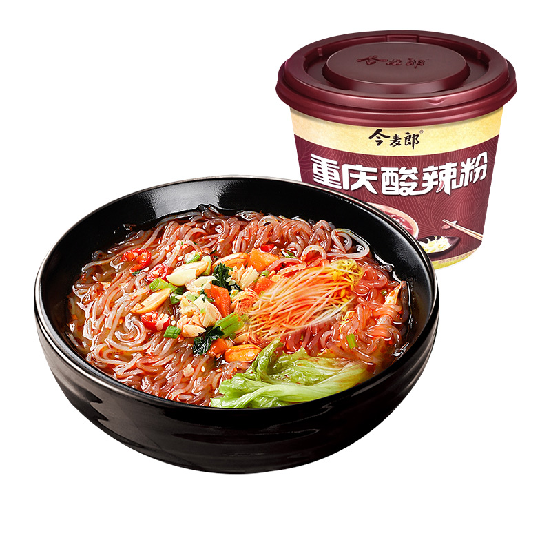 今麦郎重庆酸辣粉150g桶装整箱速食方便泡粉丝米线宵夜零食 重庆酸辣