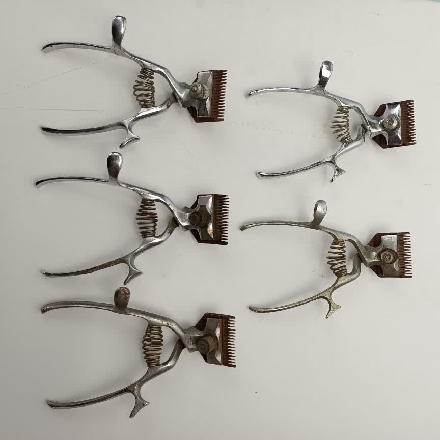 轻飘飘老式理发器带线老物件摆件理发工具推子老式手动推剪音复古怀