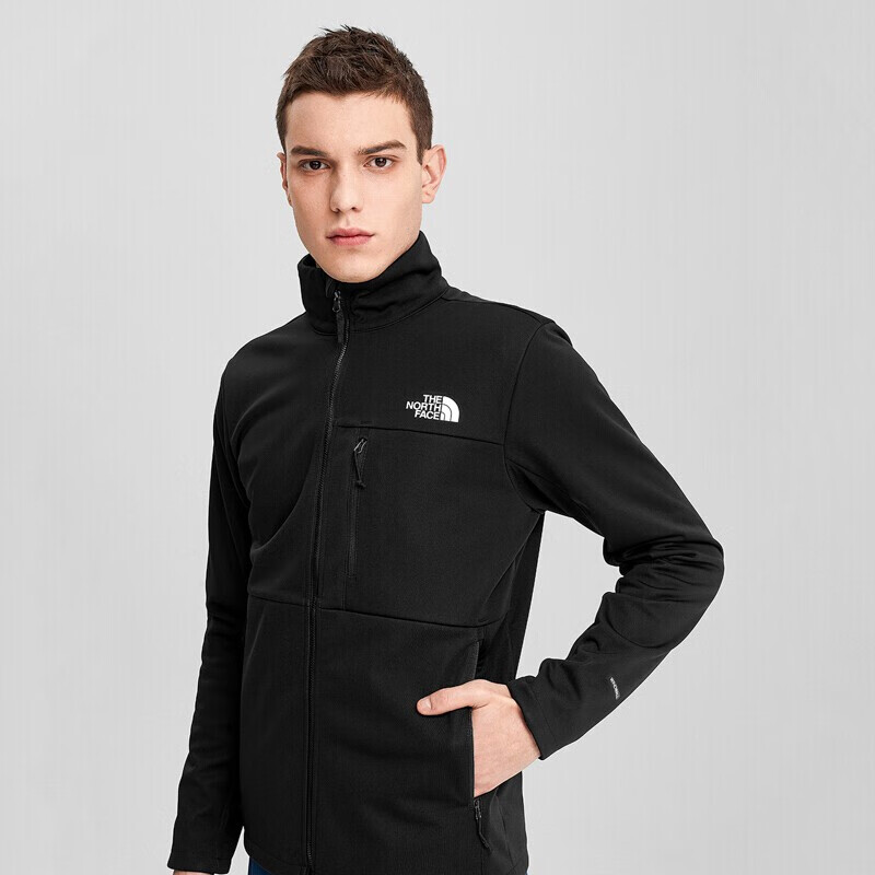 thenorthface北面软壳衣男22春夏户外防风舒适夹克外套4uawjk3黑色l