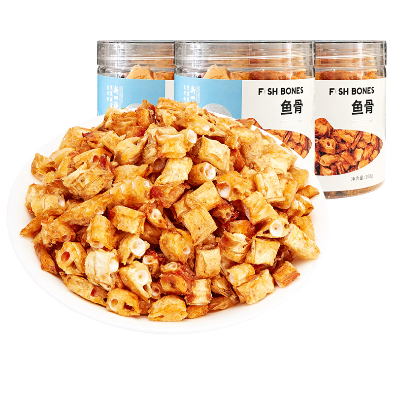 萬家回味香酥脆魚骨粒廈門特產(chǎn)深海魚骨頭休閑營養(yǎng)零食海鮮 魚骨3罐  魚骨3罐