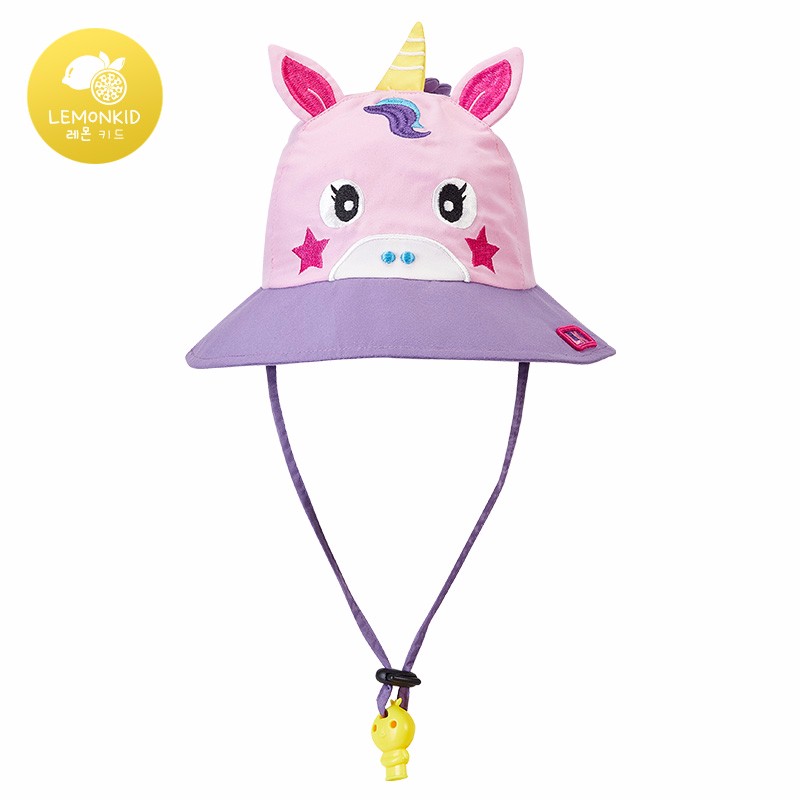 柠檬宝宝【捡漏价】儿童帽子男女童宝宝婴幼儿防晒帽春夏遮阳渔夫太阳帽 粉紫星星独角兽 帽围50cm【建议3个月-2岁】