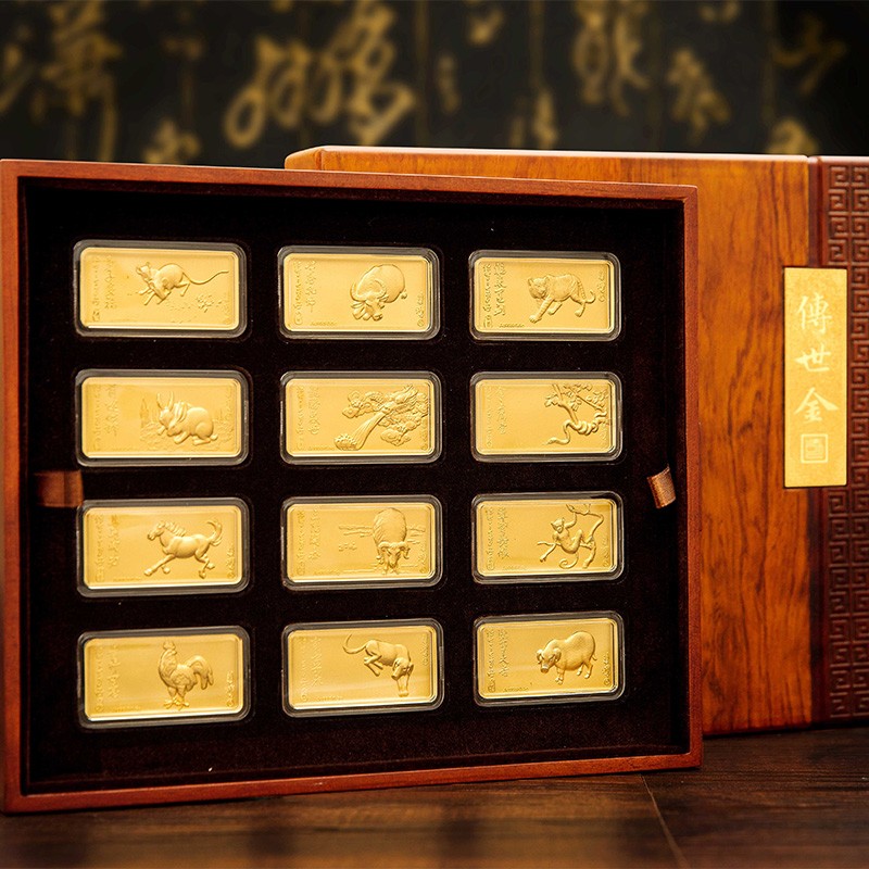 maijinwang徐悲鸿传世金条 十二生肖 投资黄金 工艺金条 典藏艺术品