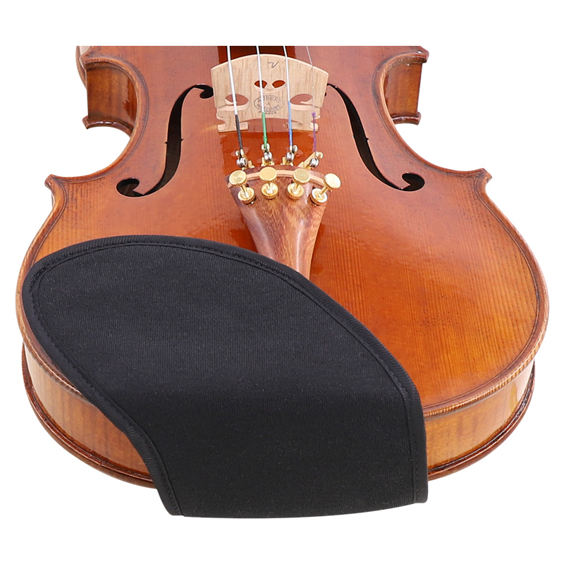 青歌乐器PS01小提琴腮托垫软布护颈肩垫肩布琴垫儿童配件4/4/3/4 PS01腮拖垫棉质黑色（4/4-3/4）