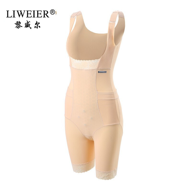威尔品牌衣收腹束腰塑身产后收腹束腰美体塑形连体大码无痕后脱式内衣