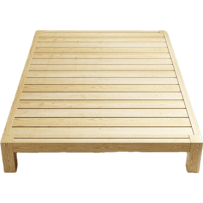 床架1.8x2米榻榻米床架现代简约实木床简易出租房专用无床头单人床双人床成人 床板满铺30CM高床 加固款 1800mm*2000mm 支架结构【3天左右发】