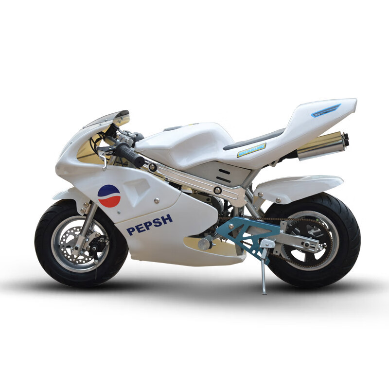 雪战49cc冲程迷你摩托车手拉启动烧油可选电动小型儿童娱乐小跑车