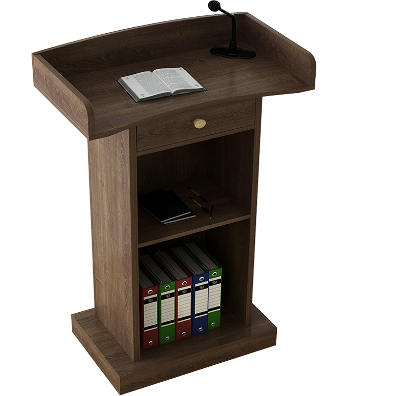 藤印象 演讲台收银台酒店迎宾台接待台发言台培训台教师讲台讲桌泊车婚庆主持台 推荐款暖白色