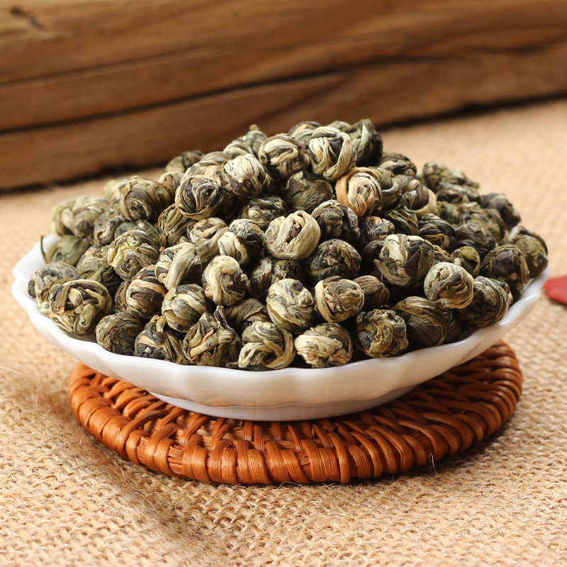 玺悦御品茶叶 茉莉花茶龙珠球形香珠新茶香螺浓香型茶叶送礼绿茶500g