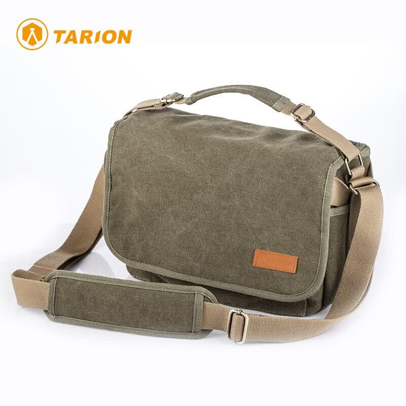 TARION 德国单肩帆布摄影包便携佳能单反包多功能相机包斜挎包大容量RS01 密林绿属于什么档次？