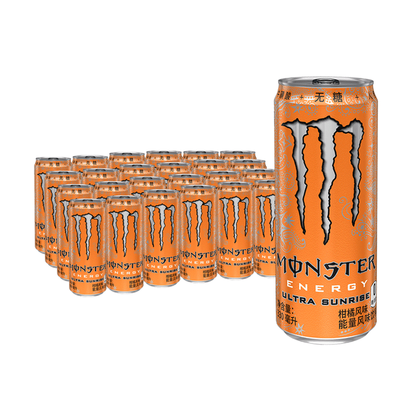 魔爪 Monster 柑橘味 能量风味饮料 无糖年礼 330ml*24罐 69.5元