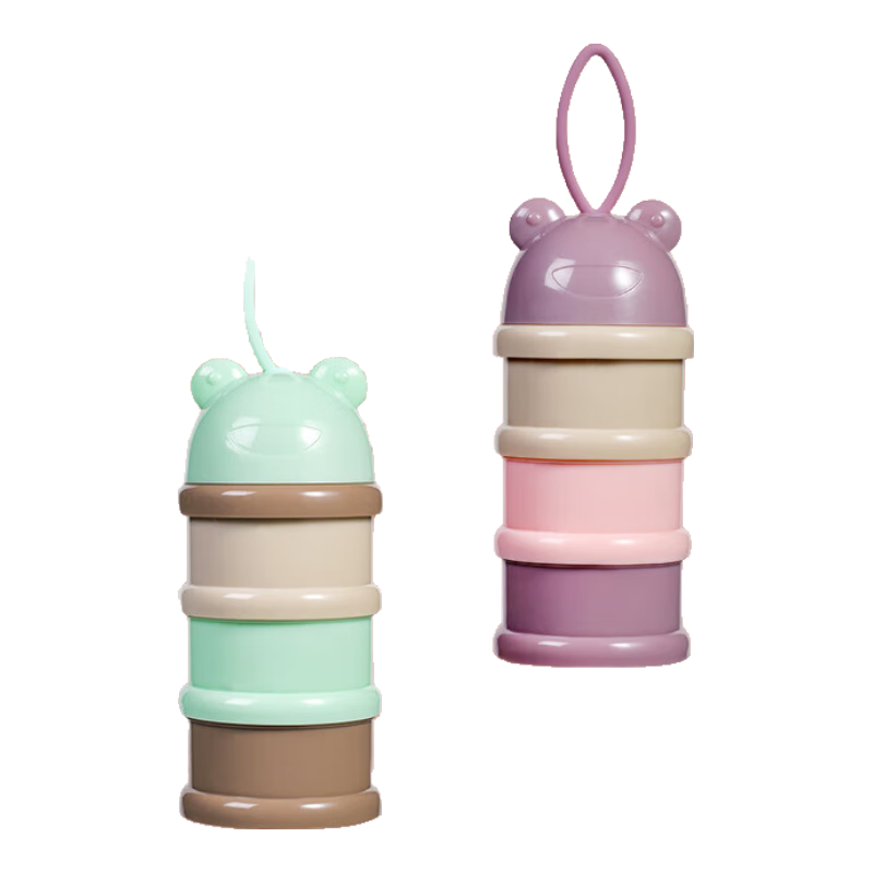 葆氏奶粉盒便携外出奶粉分装盒辅食盒保鲜盒密封罐防潮可拆奶粉盒粉色