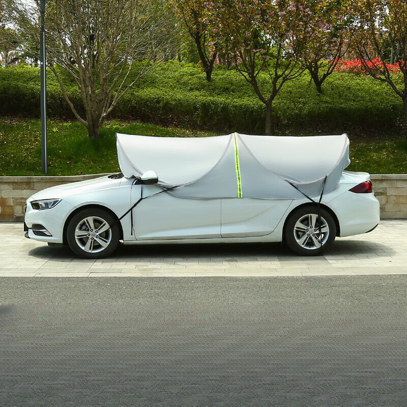 康力浦汽车遮阳伞非全自动移动车伞棚折叠车蓬户外防晒车衣罩教练遮阳