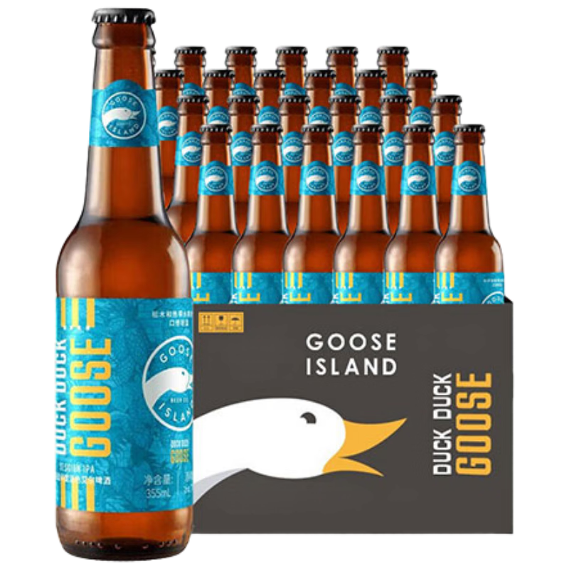 鵝島（Goose Island）精釀啤酒嘎嘎鵝輕盈IPA355ml*24瓶整箱裝