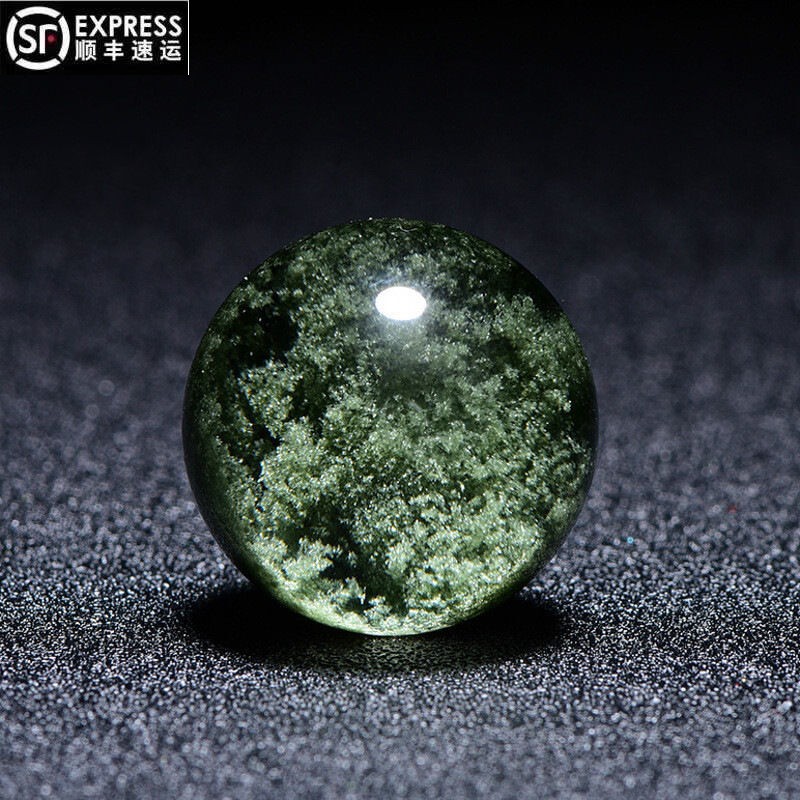 绿幽灵单珠散珠16mm18mm20mm水晶聚宝盆多宝配珠 12mm