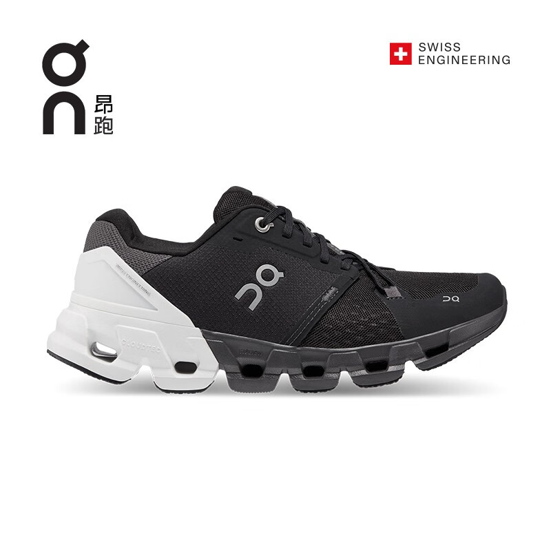 on昂跑 cloudflyer 4 女款新一代稳定支撑型舒适跑步鞋 black/white