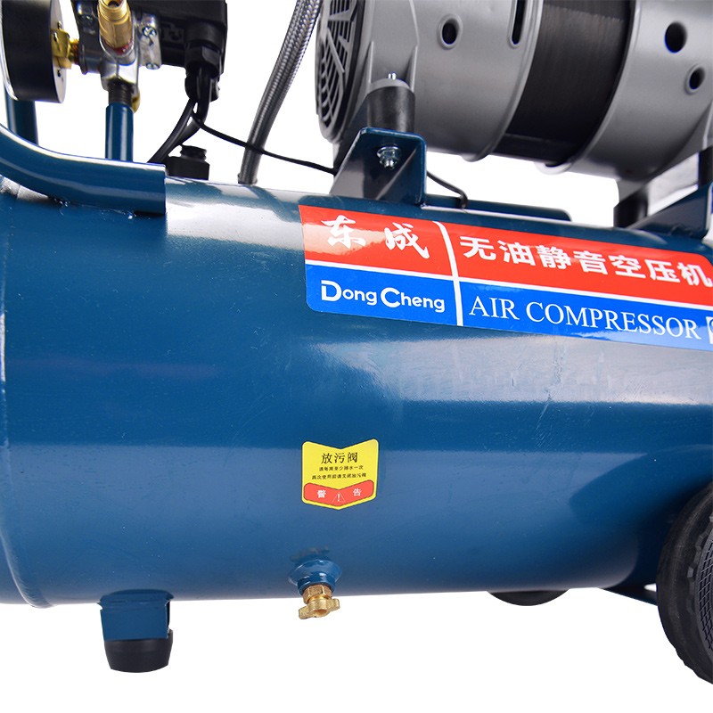 东成 无油空压机DQE-FF02-1824静音空气压缩机木工工具家用喷漆充气泵（24L装）