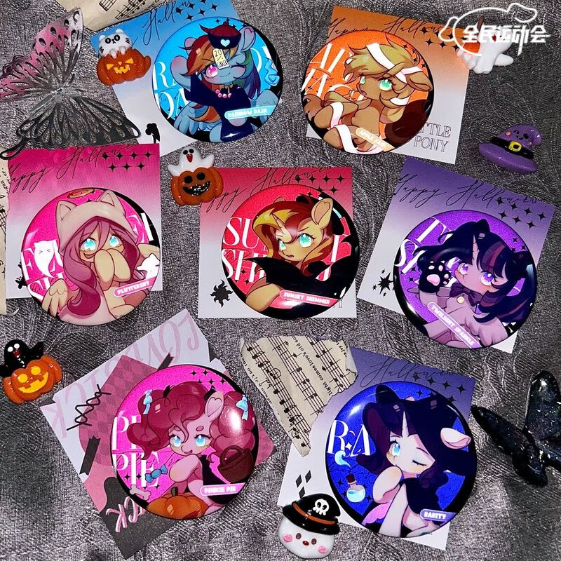 小马宝莉周边谷子吧唧徽章碧琪紫悦柔柔珍奇苹果嘉儿胸针 万圣节-云宝