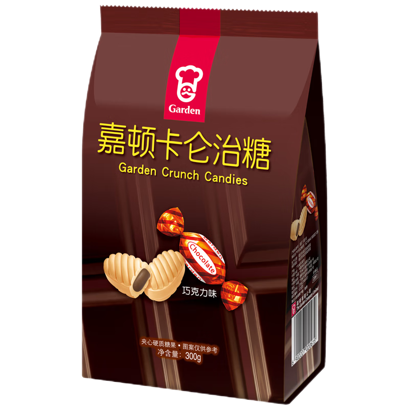 嘉顿（Garden）巧克力夹心味卡仑治糖果300g节日送礼婚庆喜糖结婚礼品员工福利