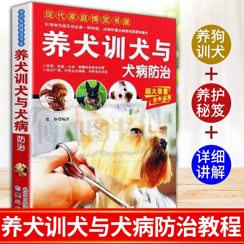 训练狗狗教程一本就够了 如何养狗训犬 技术教程书籍大全 小狗品种大全图 关于饲养狗狗饭食食谱的书籍