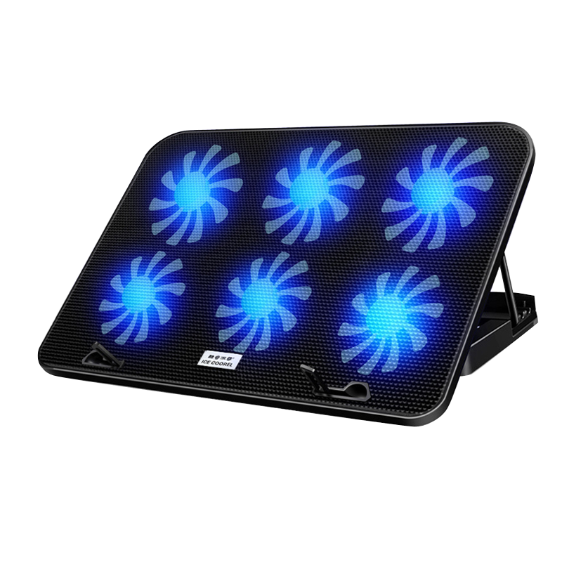 酷睿冰尊（ICE COOREL） 笔记本散热器电脑散热支架笔记本支架电脑支架游戏本散热风扇底座惠普联想华为机械革命通用 A9黑无灯光版【带调速+带支架】