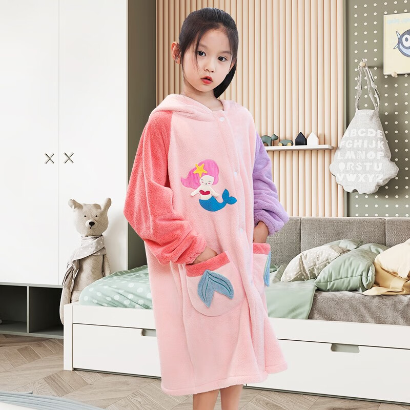 �ٷ�ԡ���ɴ��ɹ���Ůͯԡȹ��������ˮ�ٸɼ��޿�˯�۶�ͯԡ��ԡ�� ��ͯ������(����)�ʺ�130-150cm 64.2Ԫ