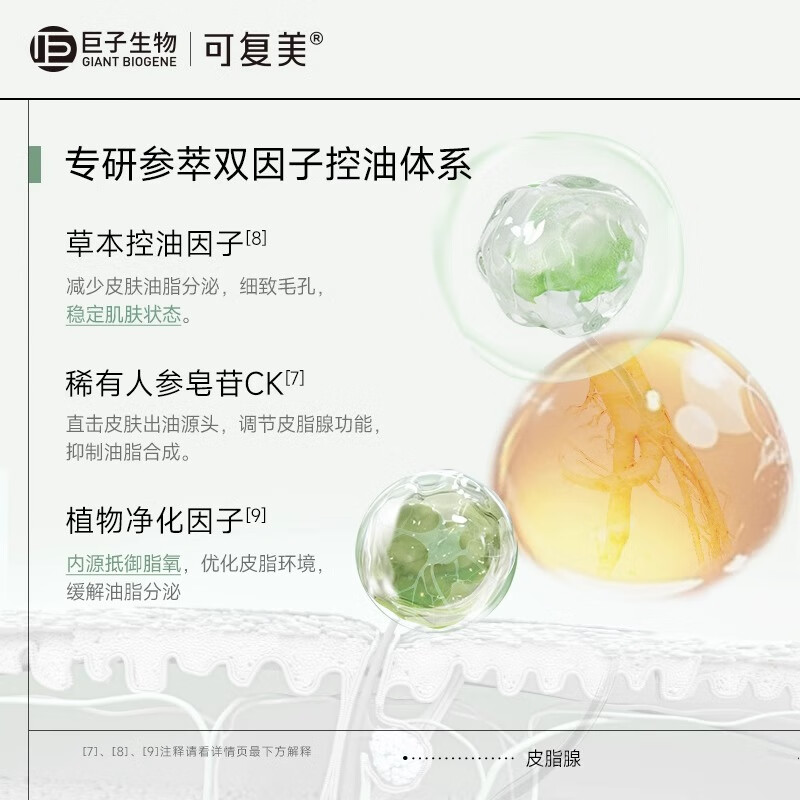 可复美秩序乳稀有人参皂苷致研控油精华乳 保湿舒缓控油 秩序乳14ml