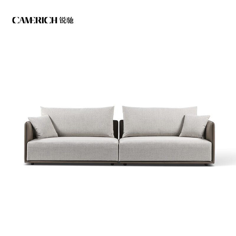 锐驰(camerich) 皮布沙发 进口头层牛皮 居家用 锐驰家具 elan依澜