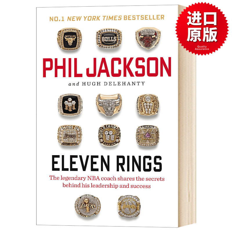 11枚戒指 Eleven Rings 禅师菲尔杰克逊自传 英文原版人物传记 英文版进口原版英语书籍