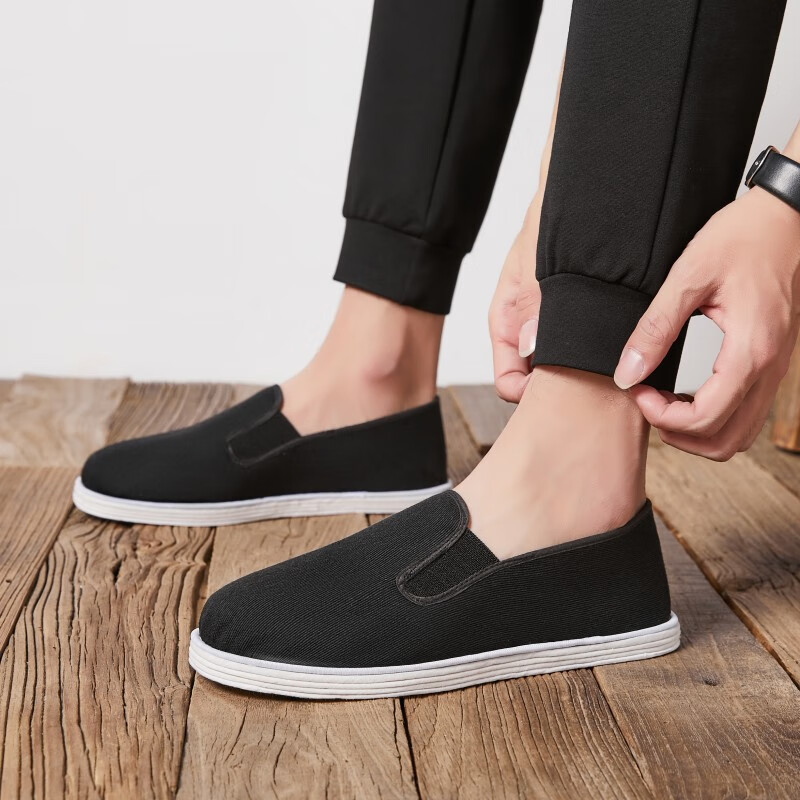 impresswit看守所监狱劳改犯专用鞋子男士手工千层底工作鞋一脚蹬软底