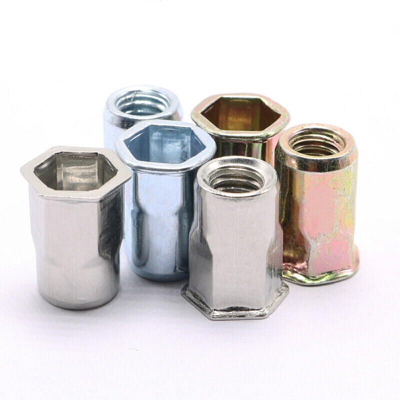 【m3-m12】不锈钢304小沉头半六角拉铆螺母 碳钢内外半六角铆螺母 304