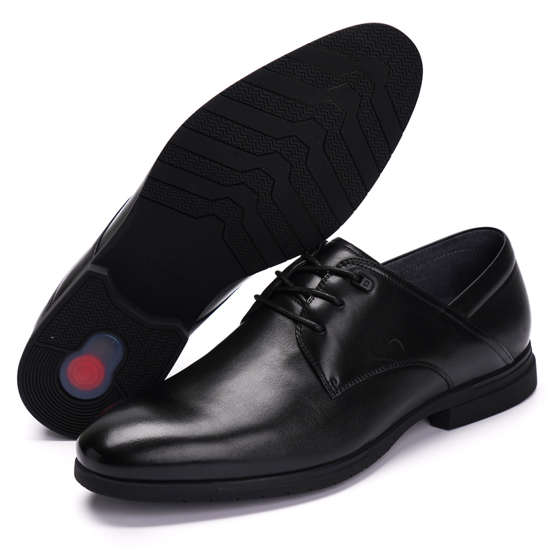 利郎轻时尚lilanz男鞋皮鞋男士休闲商务正装鞋q1xxl101 黑色 245