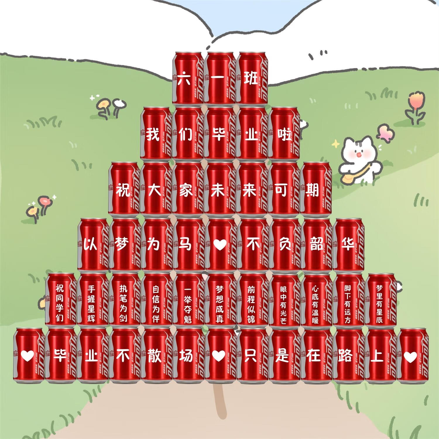 岁成长礼可乐定制名字易拉罐毕业中考高考百日誓师 可口可乐定制15罐