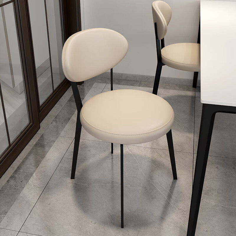诗亭阁歺椅 网红餐椅 餐桌凳子靠背法式奶油风餐椅家用现代简约设计师