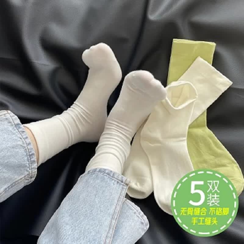 南极人白色袜子女中筒袜精梳棉ins潮纯色堆堆袜日系配小皮鞋长袜月子袜怎么样,好用不?