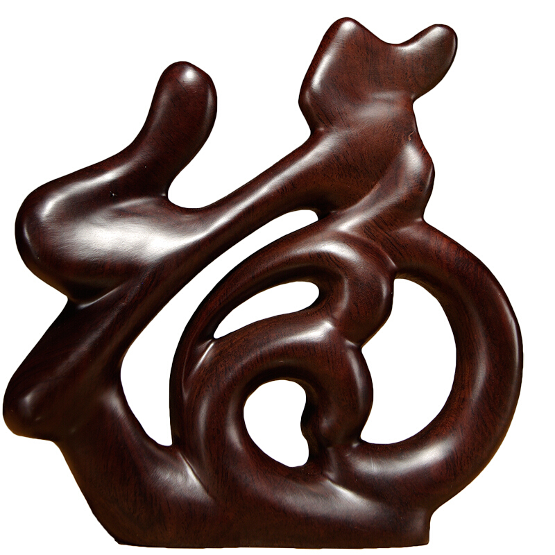 善逸 实木福字摆件木雕工艺品董事长总经理办公室桌面摆设品客厅玄关