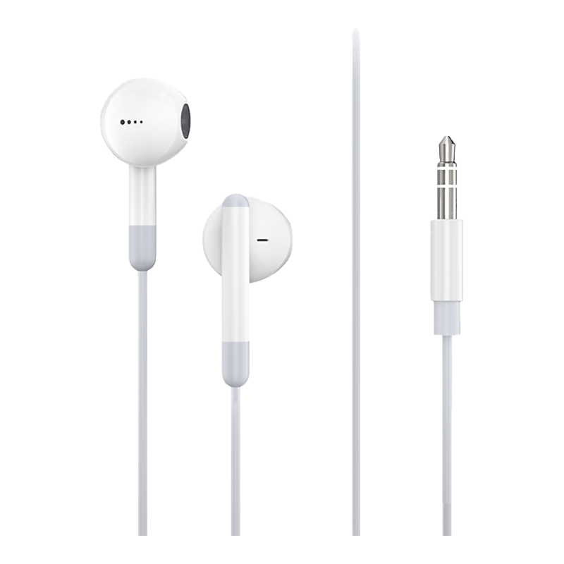纽曼（Newmine）XL10 加长版3米专业监听耳机有线3.5mm游戏不带麦主播直播专用声卡入耳式电脑降噪耳返 白色