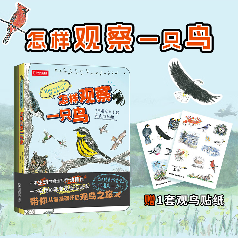 中国国家地理怎样观察一只鸟 我的自然笔记作者克莱尔·沃克·莱斯利新书 青少年探索自然观察入门手册 观鸟指南手册鸟类自然观察科普读物图书 怎样观察一只鸟