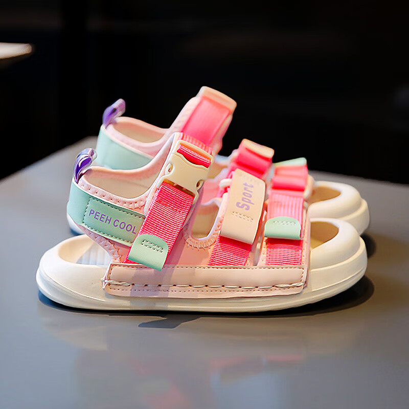 妤屋中大童学生女孩子凉鞋8岁12岁夏季新款沙滩鞋时尚软底凉拖女孩休