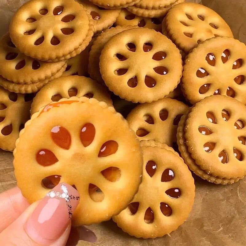 永得利网红果酱夹心饼干代餐饼干休闲食品零食独立包装整箱批发 果酱夹心【香橙味】50包