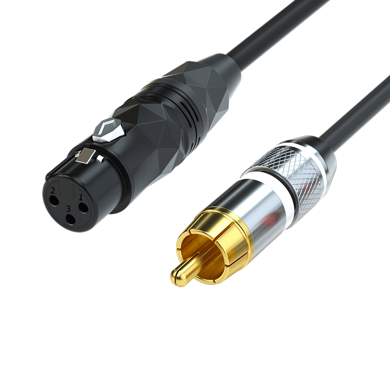 ���� ��ٯĸͷת������ͷ ���ռ�XLRתRCA����̨���ſ�ũ��2�� ƽ����Ƶת��ƽ�� BY-XLR/RCA-KJ-2M