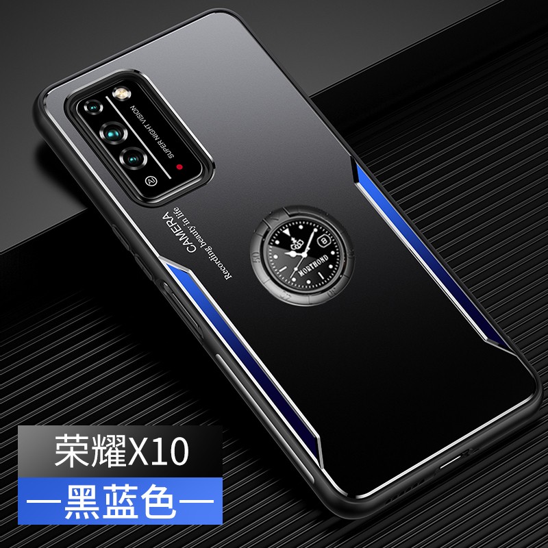 凡盾 荣耀x10手机壳金属保护套tel-an00a外壳x10磨砂壳软防摔全包硅胶