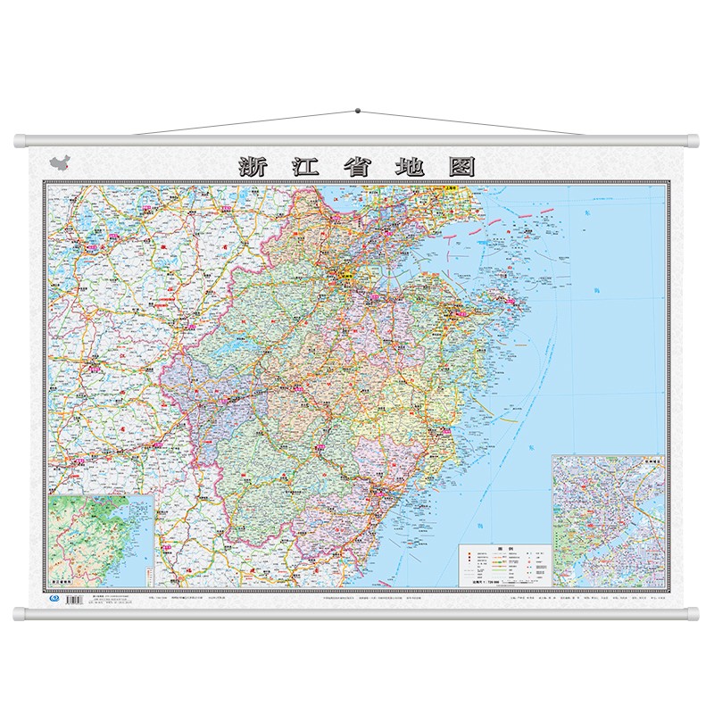 浙江省地图挂图（1.1米*0.8米 专业挂图 无拼缝）