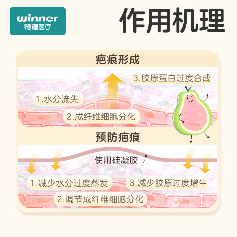 稳健医用疤痕凝胶自风干型祛疤硅凝胶疤痕膏剖腹产术后烧伤烫伤痘印手术擦割伤疤痕辅助预防 【进口原料】硅酮疤痕凝胶Ⅱ型12g/支