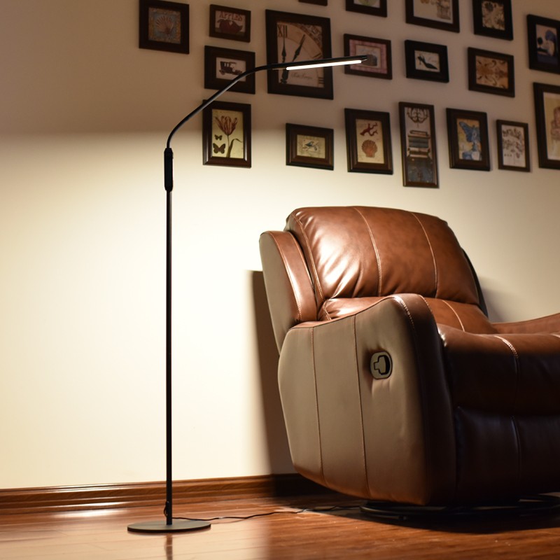 安奈特 出口日本LED护眼落地灯防蓝光卧室床头遥控书房沙发钢琴练琴灯 5档调色 带遥控 护眼落地灯