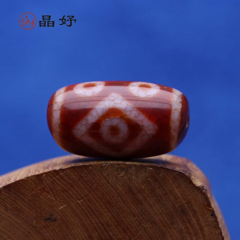 晶妤天然西藏真品红玉髓七眼天珠吊坠项链男手串女矿页岩原石玛瑙证书