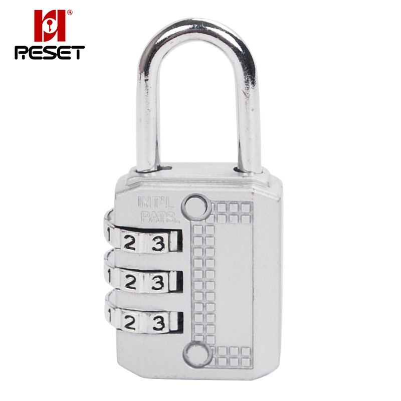 RESET锐赛特密码锁小密码锁挂锁门锁健身房锁背包 RST-071/059/060 银色RST-071