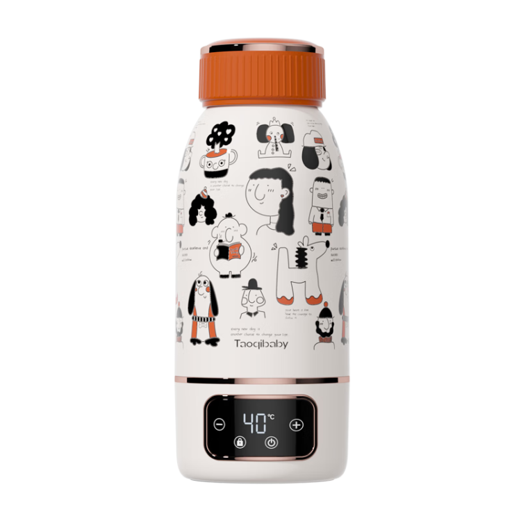 taoqibaby無(wú)線便攜式恒溫水壺嬰兒調(diào)奶器保溫兒童水杯外出泡奶恒溫杯500ML