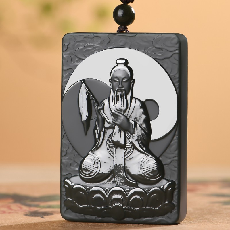 润玉瑶  新疆和田玉八卦玉吊坠 太上老君玉坠 男女士玉坠玉牌