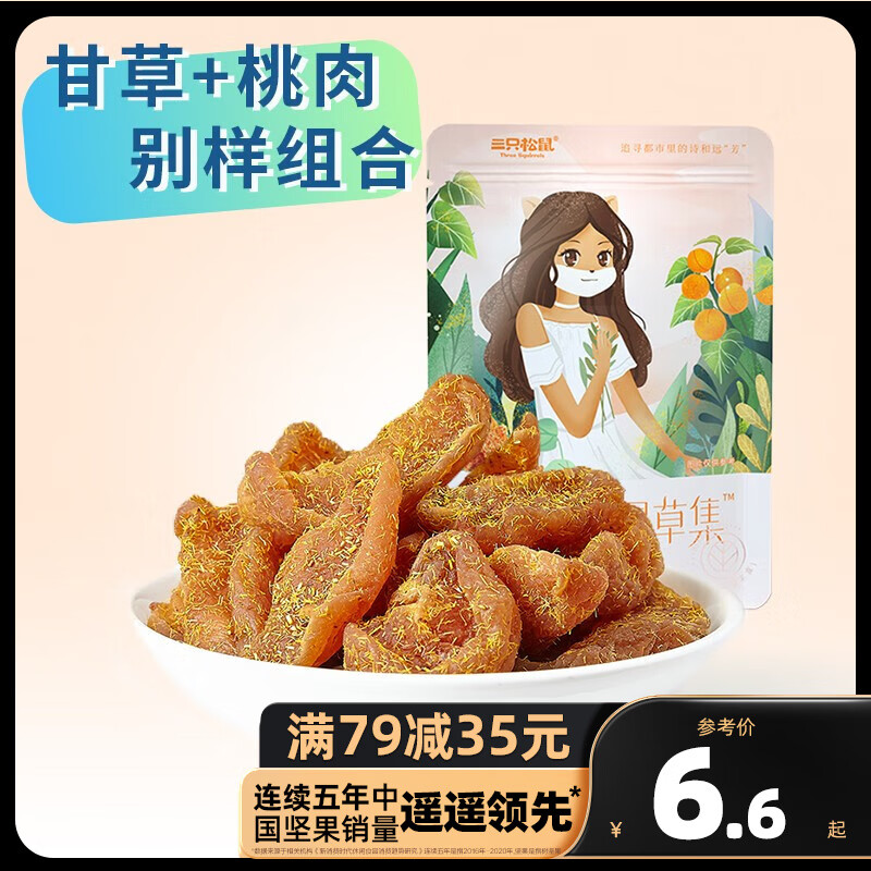 三只松鼠精选零食 甘草桃肉60g怎么看?