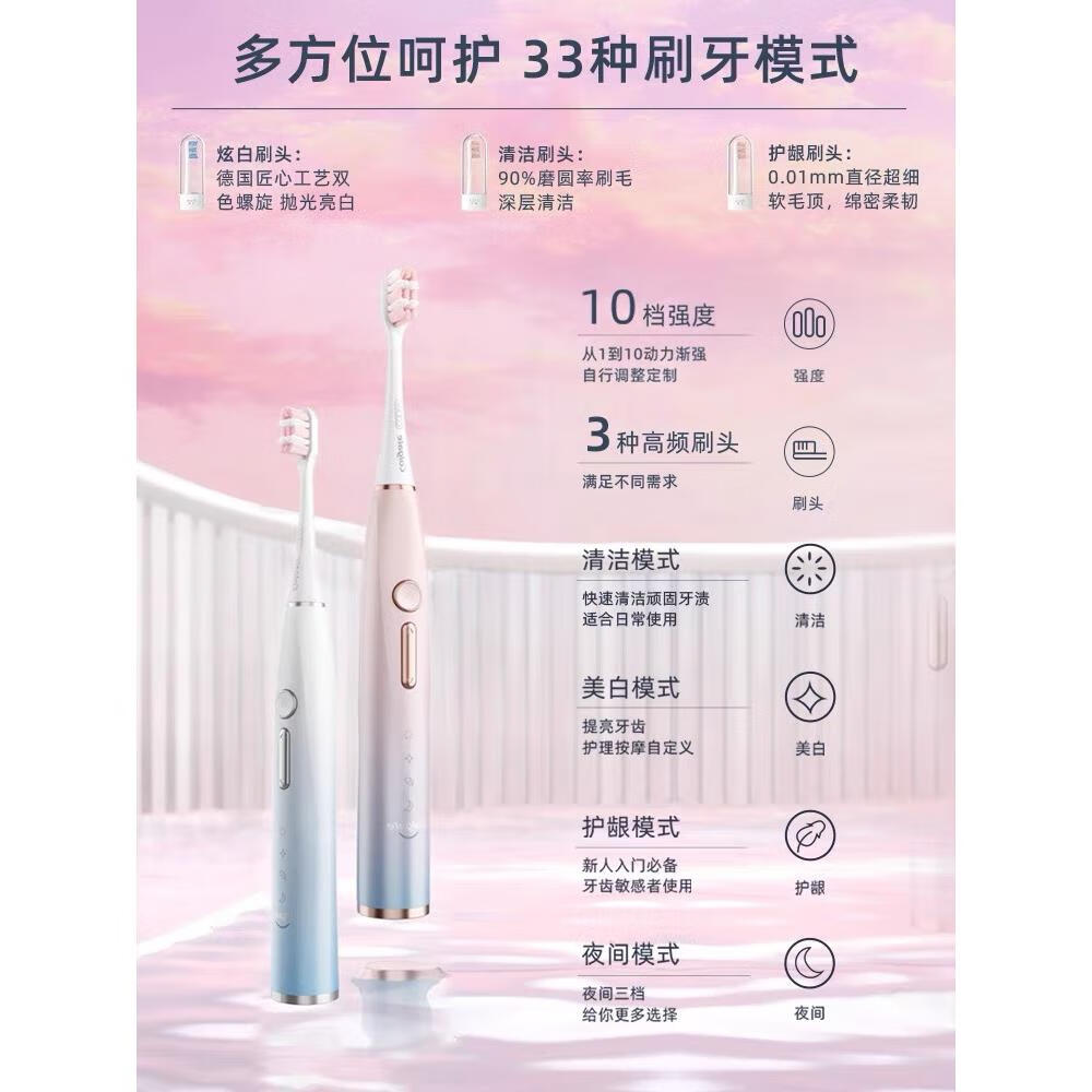 高露洁(colgate)高露洁电动牙刷悦光王一博情侣款充电式全自动声波